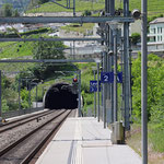 Schweizer-Eisenbahnen - Bahnhof Leuk