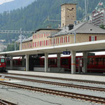 Schweizer-Eisenbahnen - Bahnhof St. Moritz