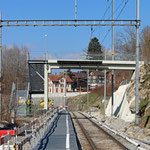 Schweizer-Eisenbahnen - Bahnhof Krummenau