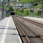 Schweizer-Eisenbahnen - Bahnhof Leuk