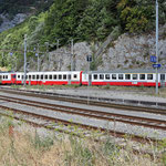August 2022: Travys Zug im Bahnhof von Vallorbe. (Aufnahme vom Juli 2022.)