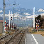 Schweizer-Eisenbahnen - Bahnhof Schänis