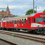 Oktober 2025: Triebwagen RBDe 566 der ehemaligen RM im Bahnhof Huttwil. (Aufnahme vom Juli 2025.)