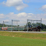 Juli 2021: Dampflok 141 R 1244 vom Verein Mikado. Unterwegs auf der Strecke St. Gallen - Romanshorn. (Aufnahme vom Juli 2021.)