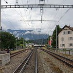 Schweizer-Eisenbahnen - Bahnhof Domat/Ems