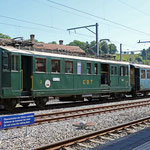 Juni 2025: Historische BDe 2/4 im Bahnhof Huttwil. (Aufnahme vom Mai 2025.)