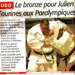 10 Septembre 2008 (Midi Libre): Julien Taurines, 3ème à Pékin
