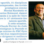 Janvier 2008 (Ville de Frontignan): JC Ferrier - Talent d'Or du Dirigeant