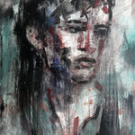 "ohne Titel", Mixed Media On Canvas, 100cm x 80cm, 2025, ©Stefan Miteff