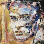"Porträt", Mixed Media On Canvas, 40cm x 40cm, 2025, ©S.Miteff