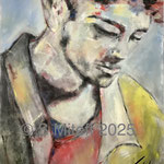 "ohne Titel", Mixed Media On Canvas, 100cm x 80cm, 2025,©S.Miteff