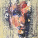 "face", Mixed Media On Canvas, 2025, 40cm x 40cm, ©S.Miteff