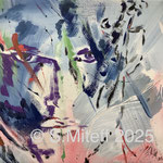 "ohne Titel", Mixed Media On Canvas, 50cm x 50cm, 2025,©S.Miteff