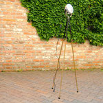 Onkel Edison Tripod Stehlampe Headlight silber