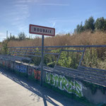 Ortsschild Roubaix auf Bikepacking-Tour durch Nordfrankreich