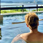 宿毛リゾート椰子の湯の棚田状露天風呂は宿毛湾を一望できます。