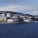 Einfahrt in den Hafen von Tromsö