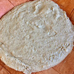 Pâte à boussou la tmessou sans gluten préparée avec de la farine de riz
