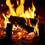 the fireplace