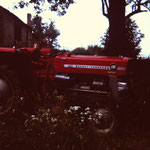 christophe sur le tracteur