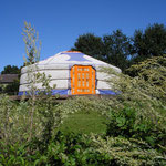 le campement de yourtes à la ferme