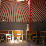 the yurt to prepare meals
