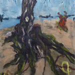 Baumgeflüster 4, Acryl/Lwd, 90 x 70 cm, 2023