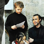 Attending the talk-show "Blabla Wilson", with Orlando Bass, Paris, January 15th, 2015