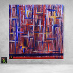 Paare /Couples (100 x 100 x 3,8)Moderne abstrakte Acrylkunst von Petra Reinhard. Tiefe Texturen, klare Komposition, farbdynamisch