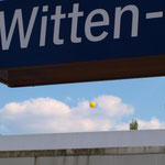 Schachtzeichen fotografiert vom Haltepunkt Witten- Annen- Nord