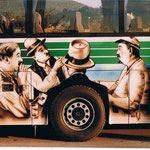 Décoration de bus à l'aérographe Littoral cars
