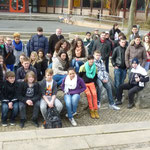 Gruppenbild, Schülerinnen und Schüler der 7g und 9a von der Mittelschule Heuchelhof