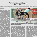 Göttinger-Tageblatt 18.01.2019, Radpolo-Bundesliga mit RV Stahlross Obernfeld