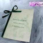 Libretto carta marmorea avorio verde