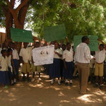 Primary School student rally during inauguration ceremony for 16 day´s campaign against gender violence in Kihurio