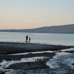 Man and son fishing in lake Wallowa