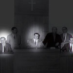 1966 nella pretura di Corigliano, a sx l'avvocato Cosimo Chinigò, al centro, il pretore, Achille Marchianò e poi l'avvocato Attilio Camodeca