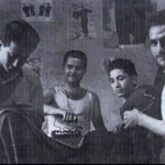 1946 Sartoria dei fratelli Ortale. Da sx,Leonardo Romio,Giovanni Romio, Antonio Morrone e Francesco Vulcano (foto di G.Romio)