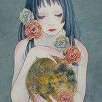 My secret moon　F3　個人蔵/Sold