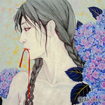 紫陽花こころ/24.2×33.3/個人蔵・Sold