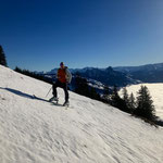 Aufstieg bei hartem Schnee