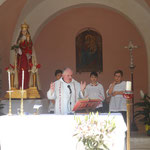 Messa celebrata nella Cappella dell'eremo