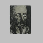 1.- Rainer Maria Rilke, Aguafuerte, mancha 24 x 33 cm., soporte 74 x 52 cm.     