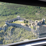 Mardi 8 juin - Vue des travaux du château depuis l'hélicoptère