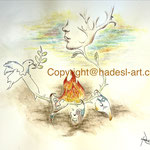MaskeFrau Teil 9...Aquarell 2025 (20,9x28,9cm)