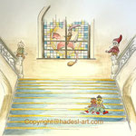 Treppenaufgang Spielzeugmuseum...Aquarell 2025 (30x40cm)