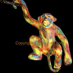 Gorillas...Acryl auf Pappe 2025 (37,5x36cm)