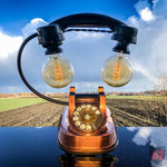 Copper telephone ATEA RTT 56 upcycling lamp - Jürgen Klöck - 2018