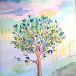 Zitronenbaum Aquarell - Lemon Tree Watercolors