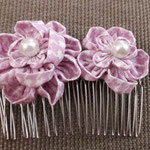 modèle 4 : peigne GM carreau parme blanc